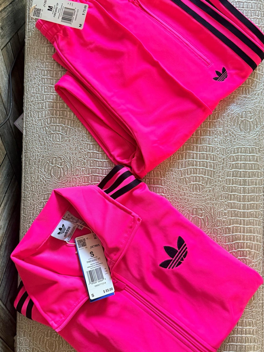 adidas Firebird TT Women's Track Top and Bottom - Bright Pink